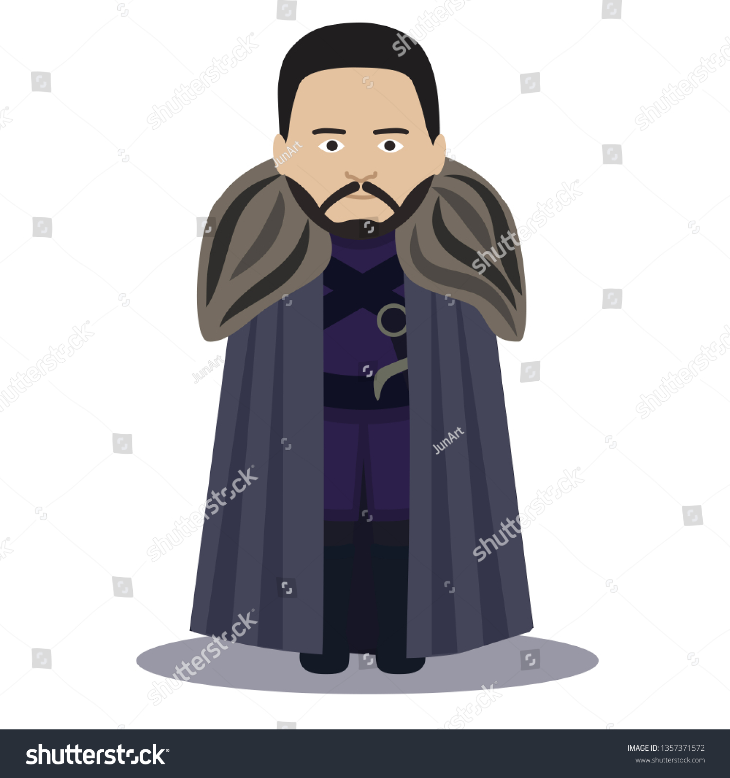 SVG of Knight with a sword character illustration svg