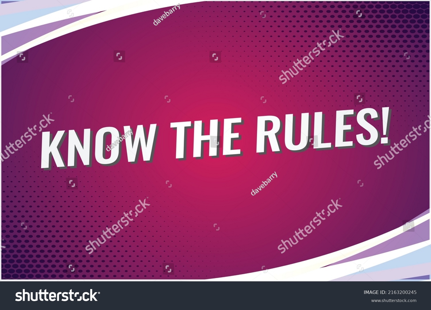 Know Rules Word Vector Illustration Lines Stock Vector (Royalty Free