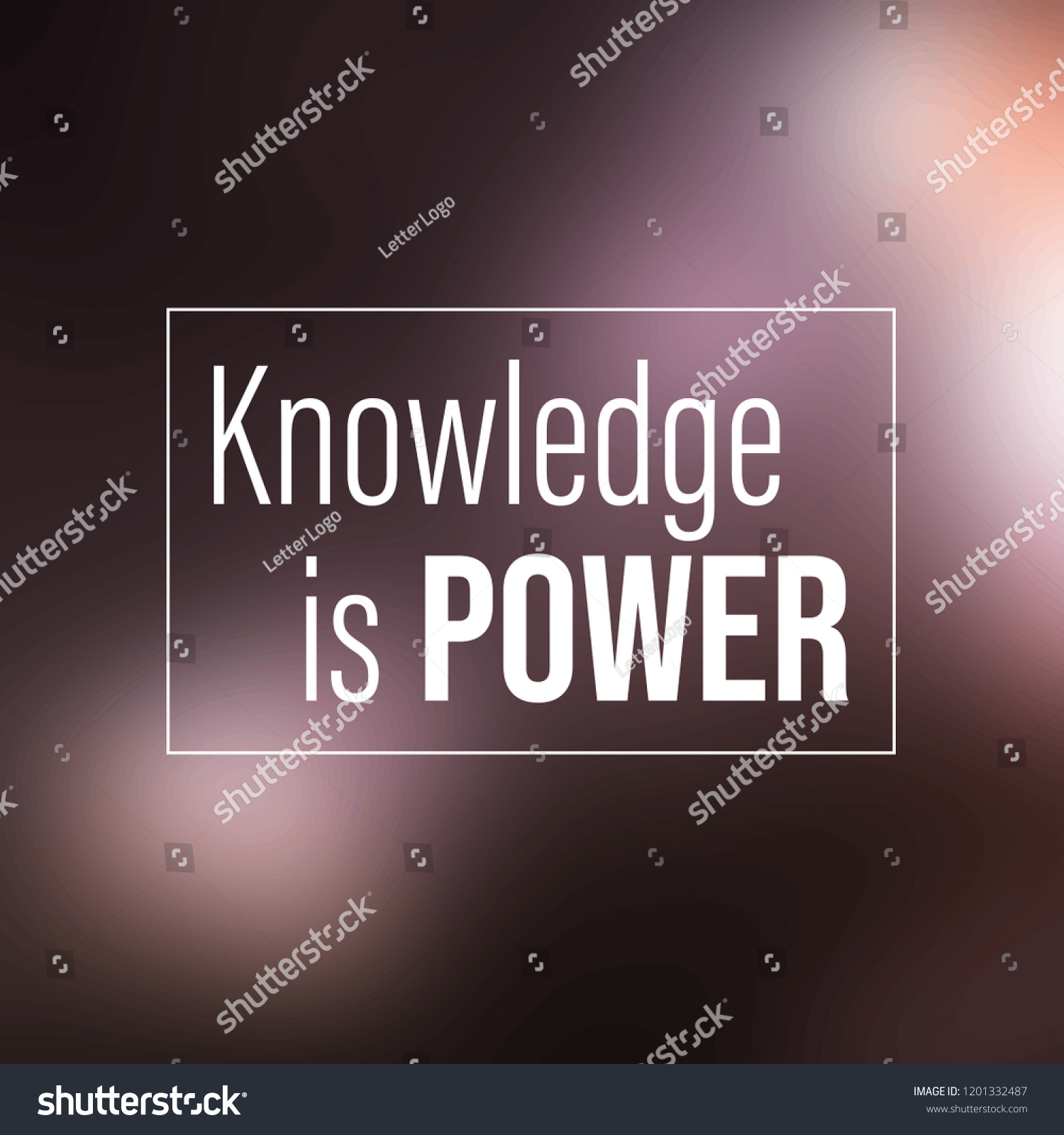 Knowledge Power Inspirational Motivation Quote Stock Vector Royalty Free 1201332487