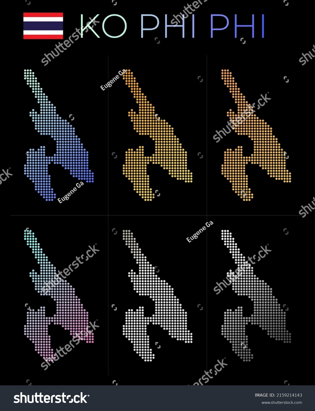 Ko Phi Phi Dotted Map Set