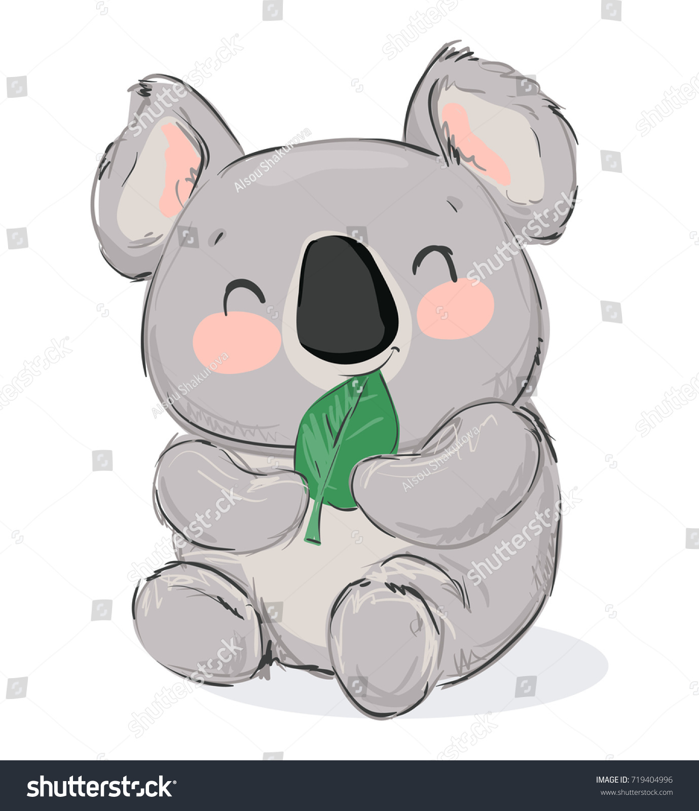 コアライラスト コアラはユーカリを食べる のイラスト素材 Shutterstock コアライラスト コアラはユーカリを食べる のイラスト素材 Shutterstock