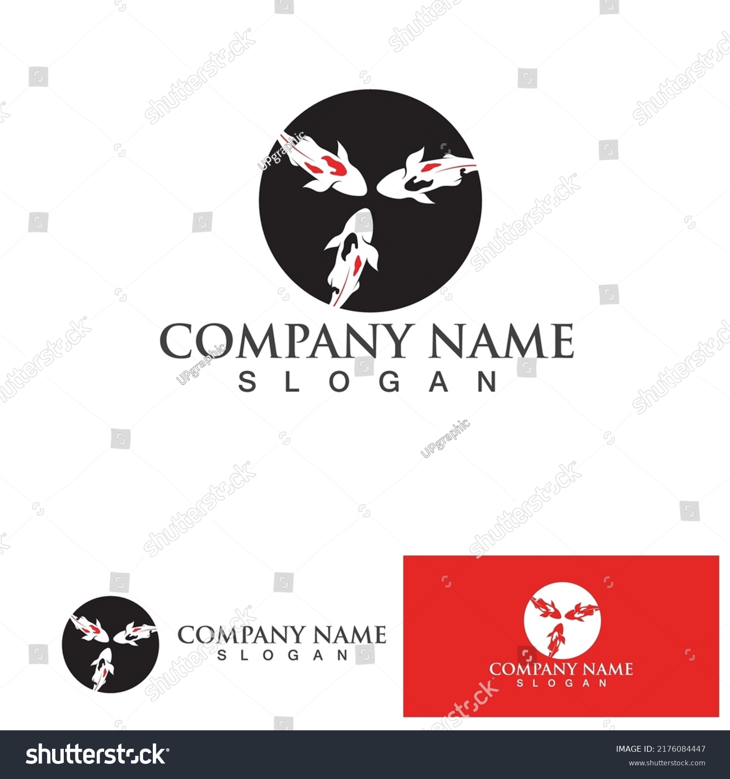 Koi Fish Logo Design Vector Template Stock Vector (Royalty Free