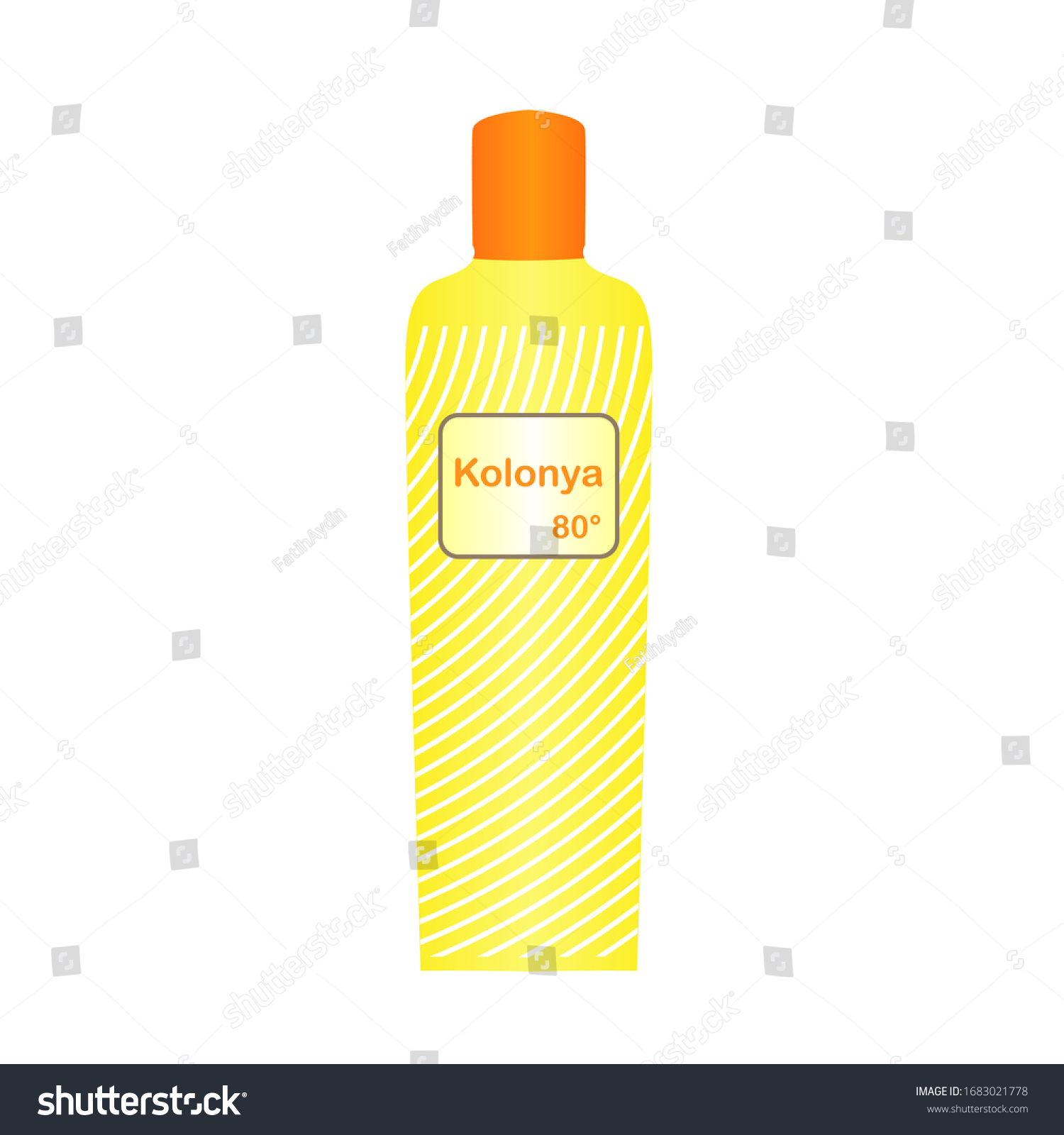 SVG of Kolonya. Translation: Cologne icon. Hygienic cleaner. Vector illustration. svg