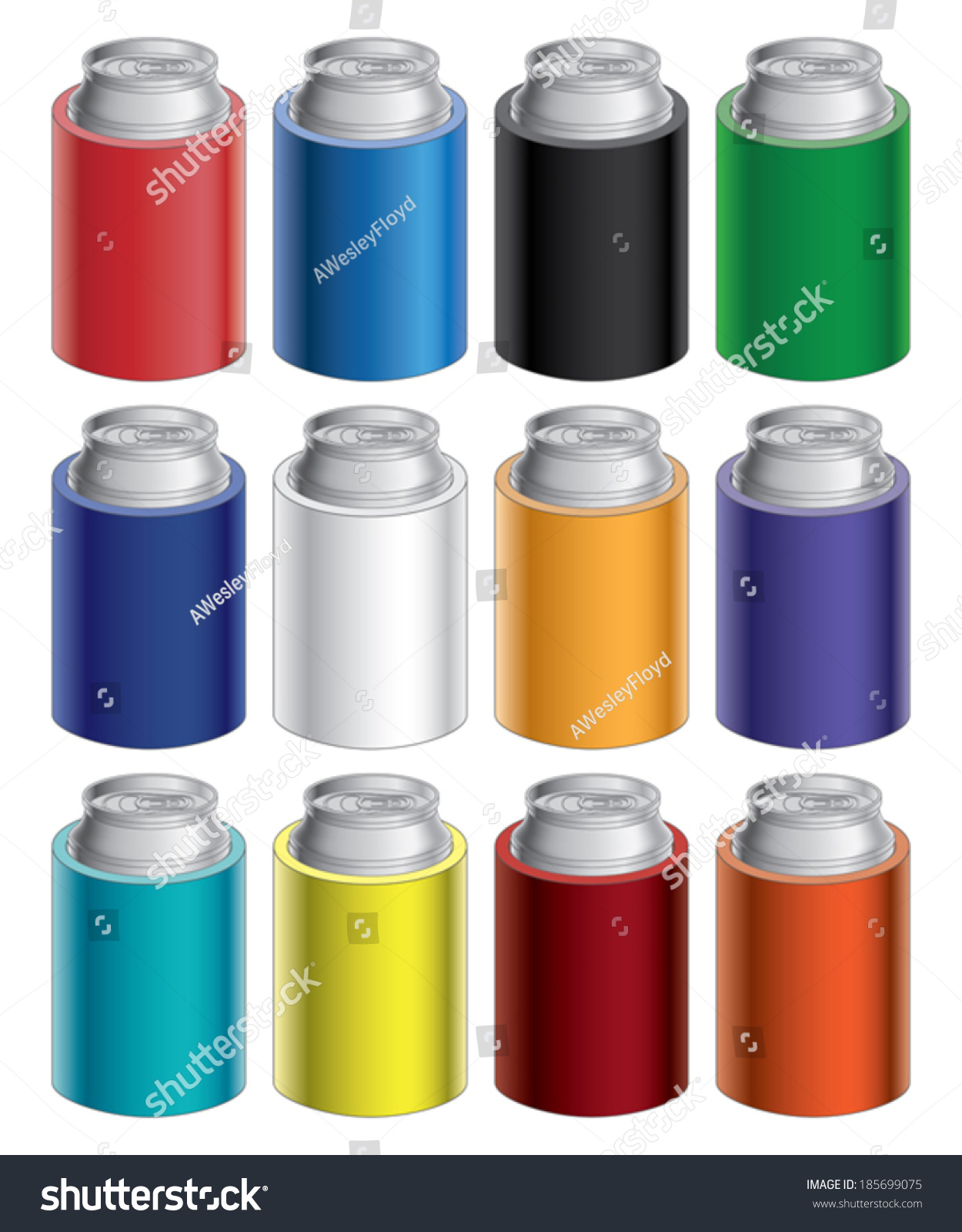 blank can coolers