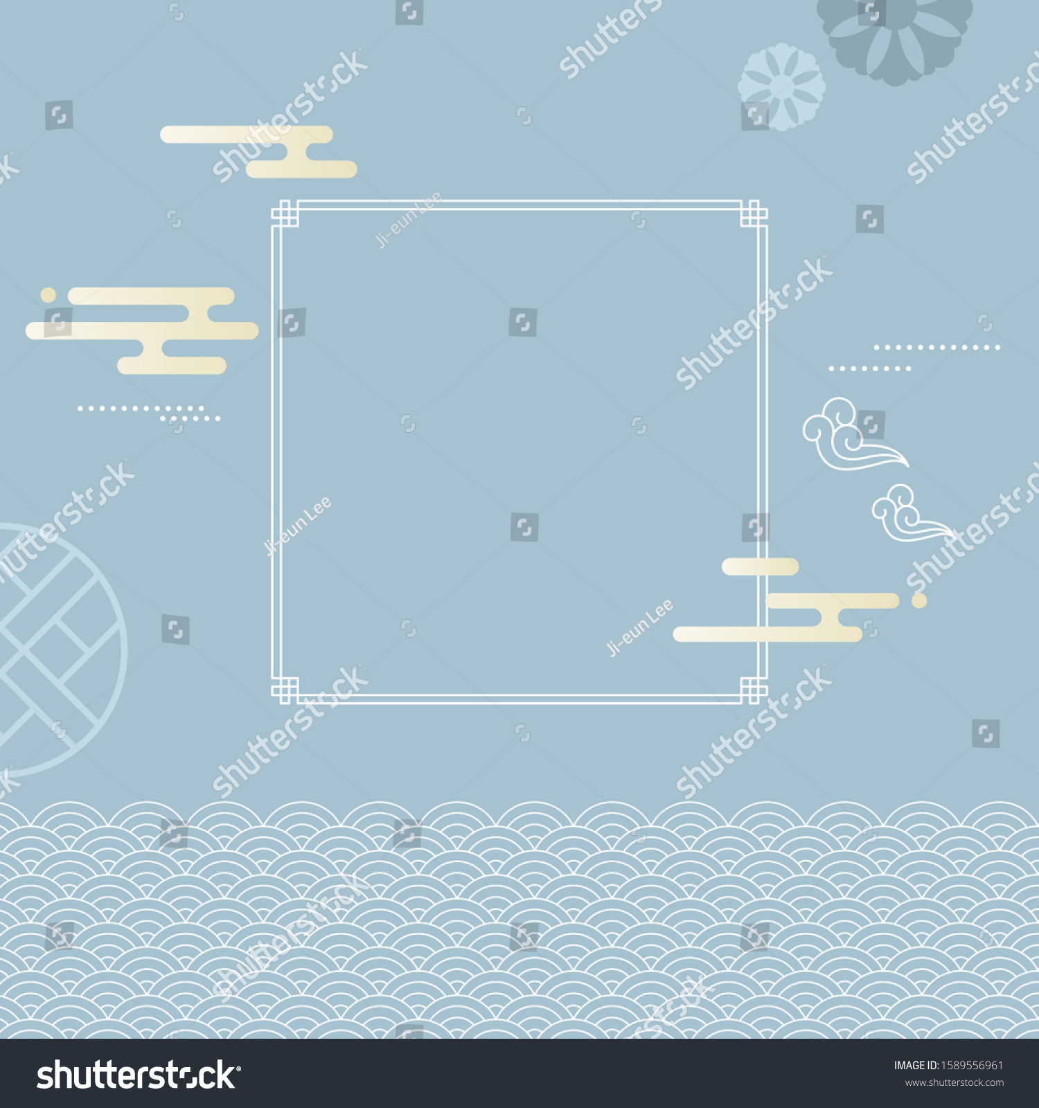 Korean Traditional Pattern Vector Background Stock Vector (Royalty Free ...