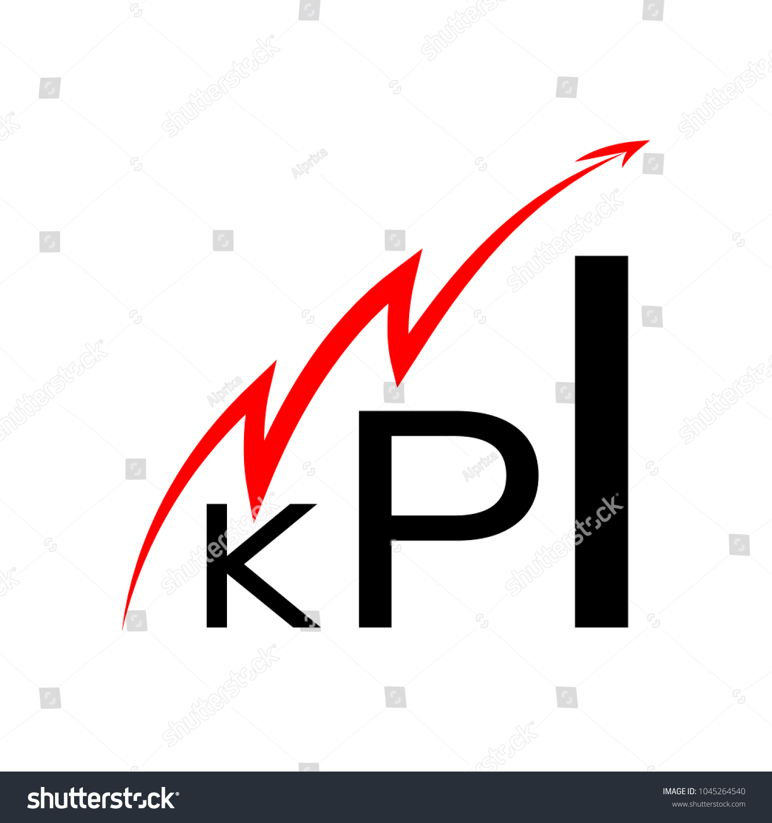 Kpi Icon Business Analytics Stock Vector (Royalty Free) 1045264540