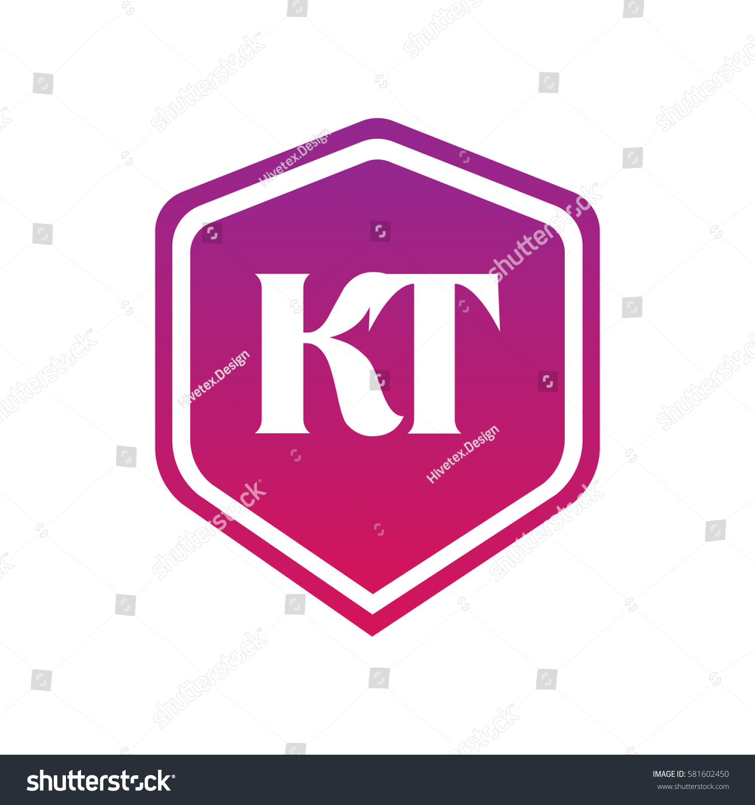 Kt Logo Stock Vector Royalty Free