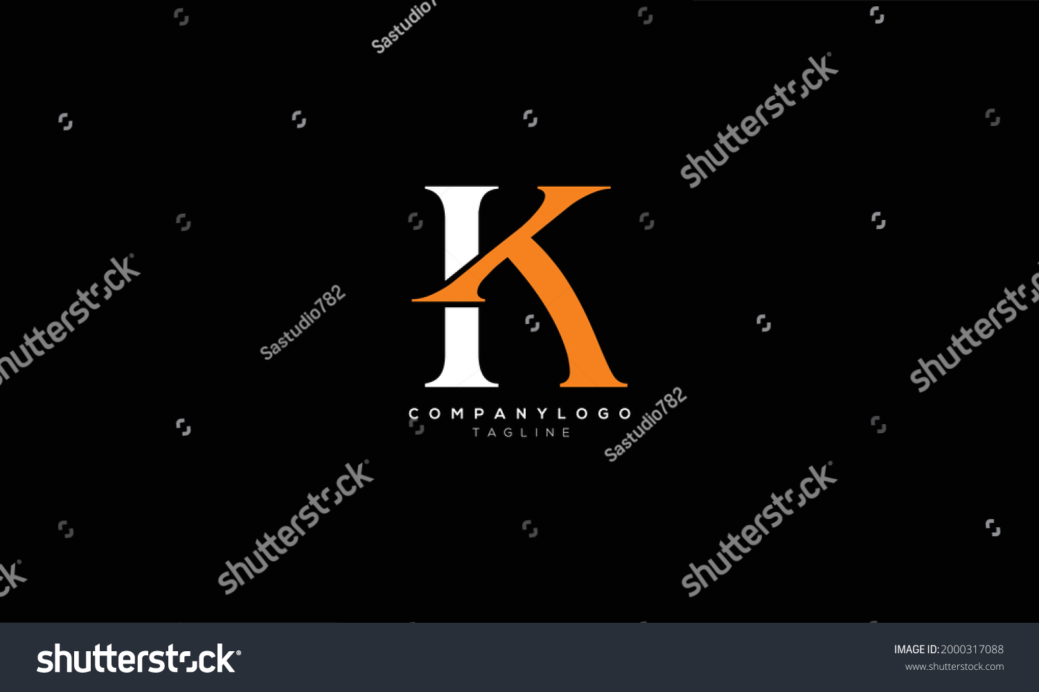 Kt Tk K T Abstract Initial Stock Vector Royalty Free 2000317088