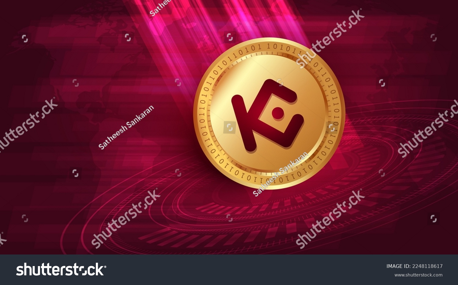 SVG of KuCoin Token (KUCS) crypto currency banner and background svg