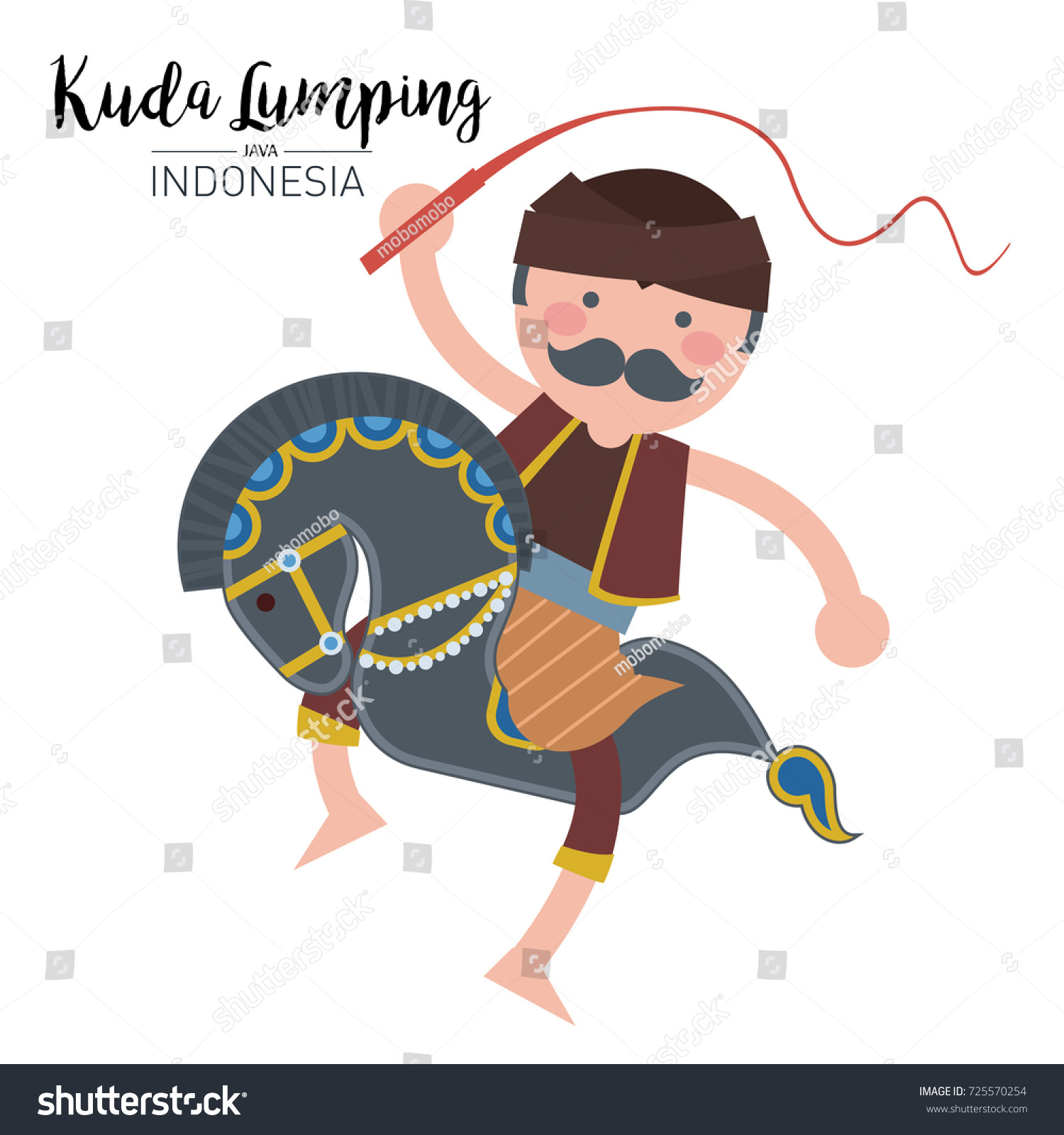 Kuda Lumping Leathered Horse Traditional Art 725570254