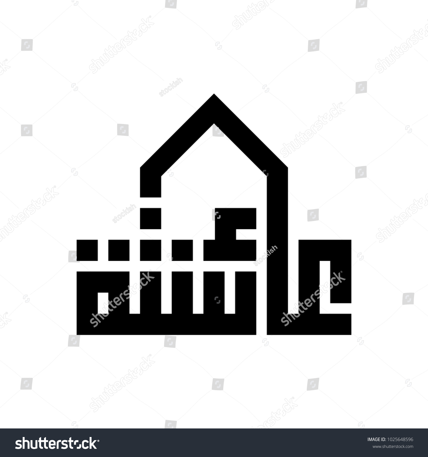 SVG of kufi arabic vector logo. calligraphy. svg