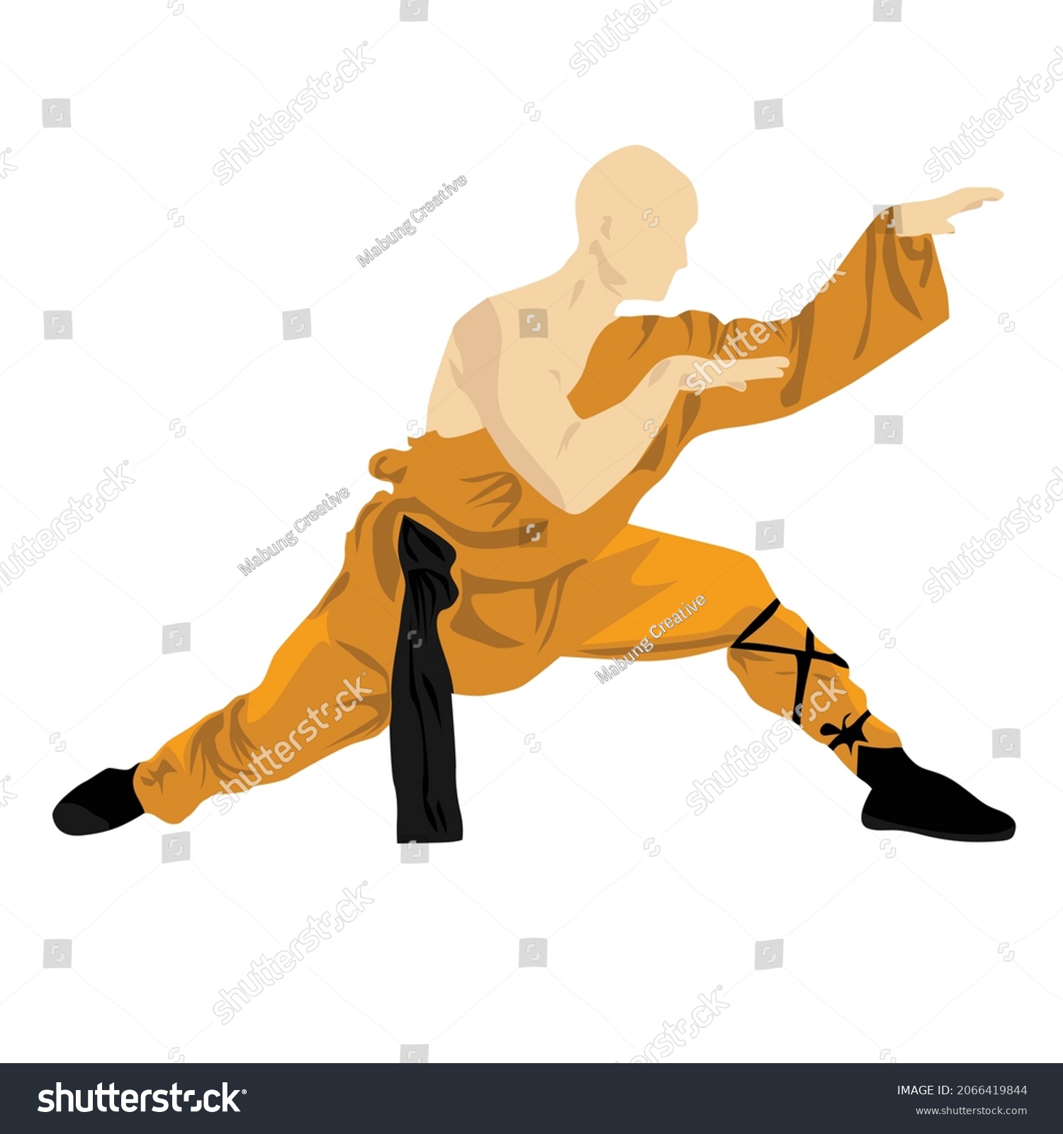 Kung Fu Martial Arts Simple Vector Stock Vector (Royalty Free ...