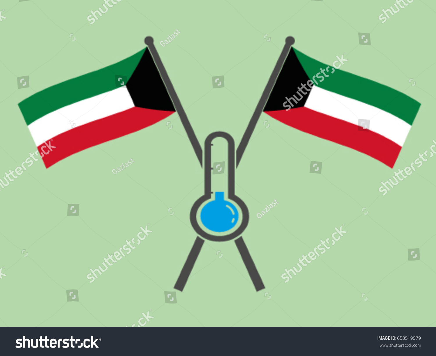 Kuwait Emblem Cold Temperature Stock Vector (Royalty Free) 658519579 ...