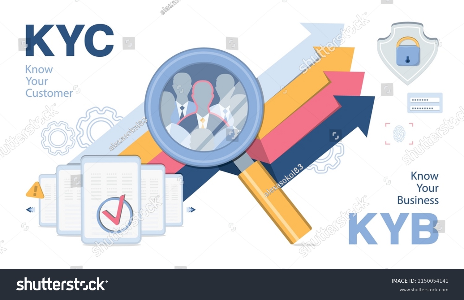 Kyc Know Your Customer Kyb Know Stock Vector (Royalty Free) 2150054141 ...