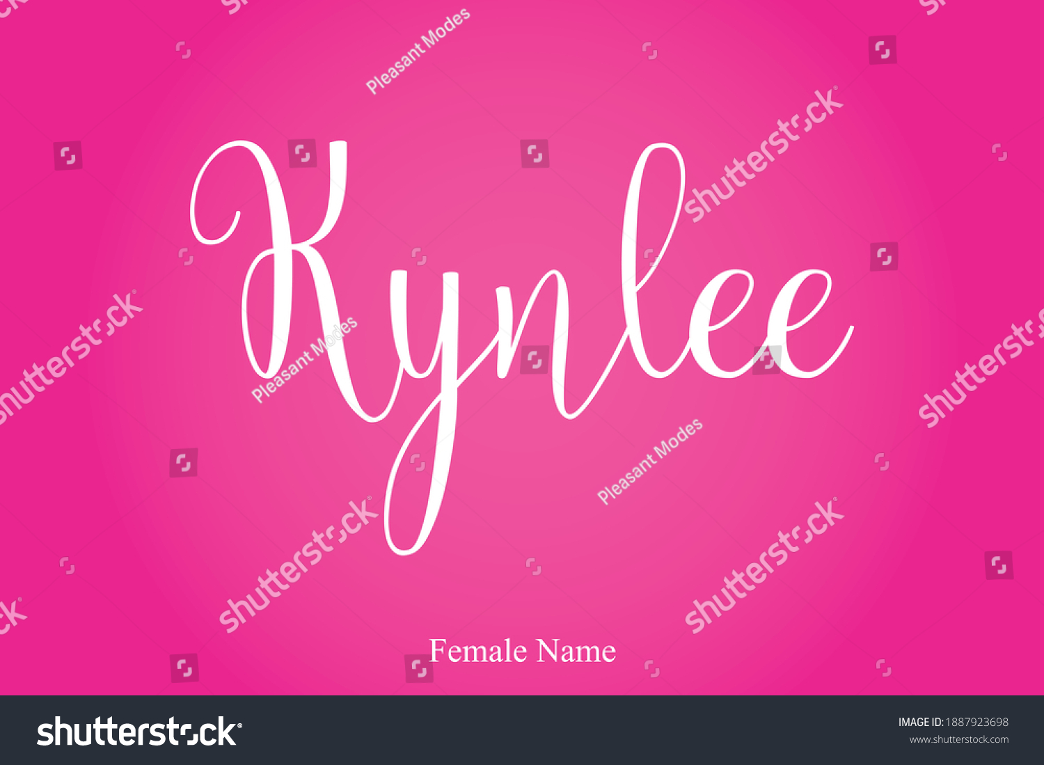 Kynlee Female Name Cursive Calligraphy Text เวกเตอร์สต็อก ปลอดค่า