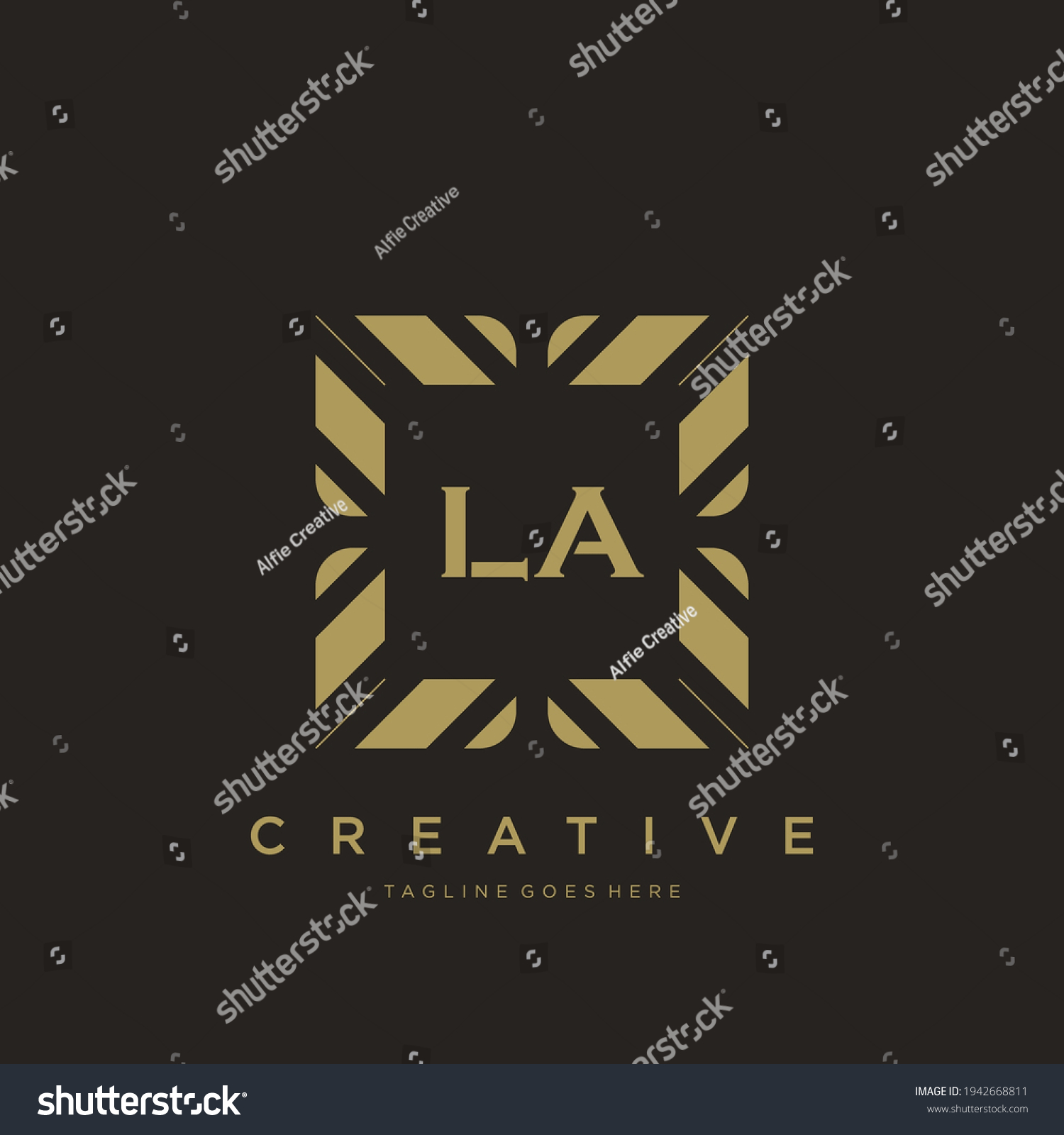 La Initial Letter Luxury Ornament Monogram Stock Vector (Royalty Free ...