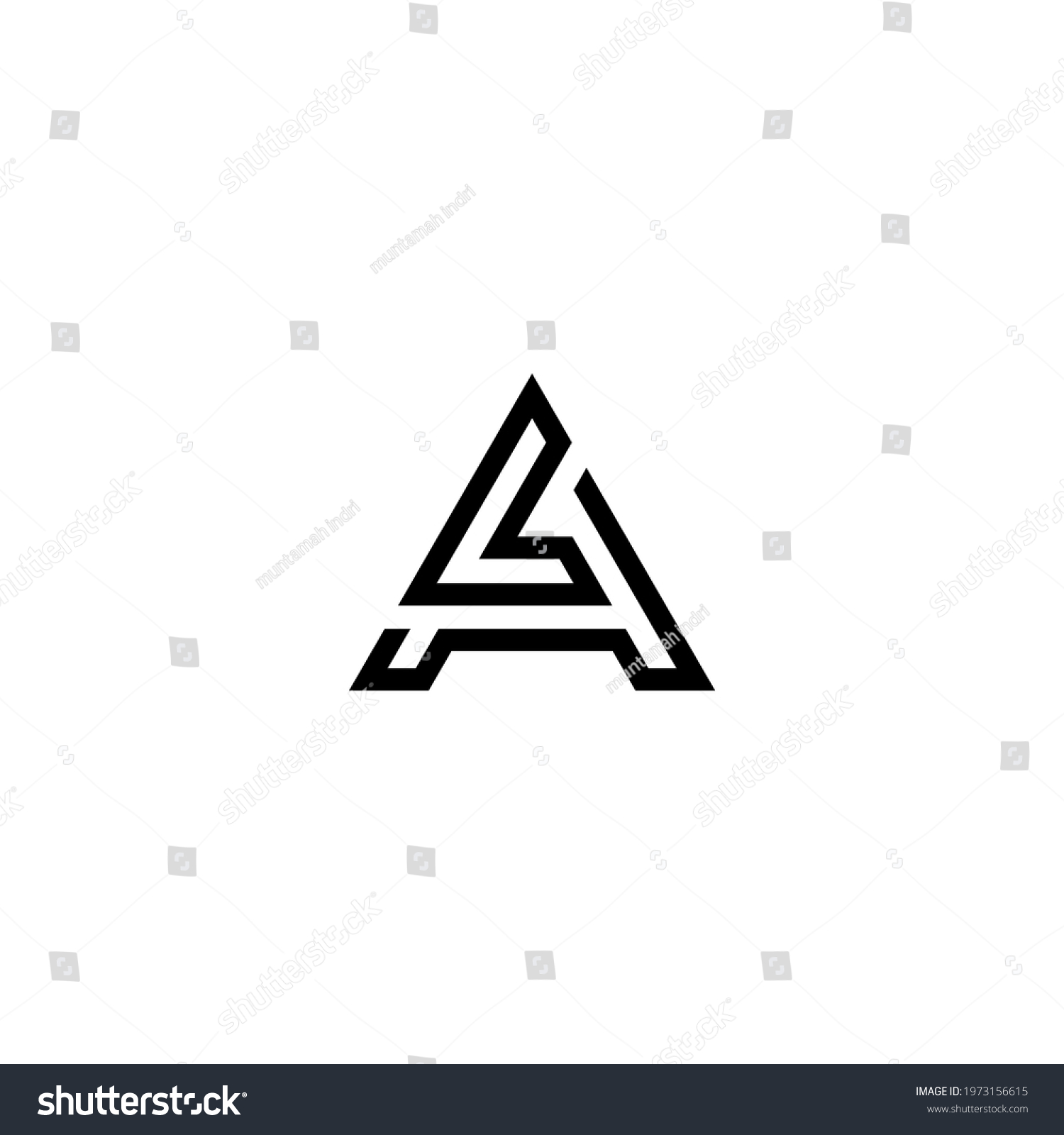 La Latter Vector Logo Abstrack Templete Stock Vector (Royalty Free ...