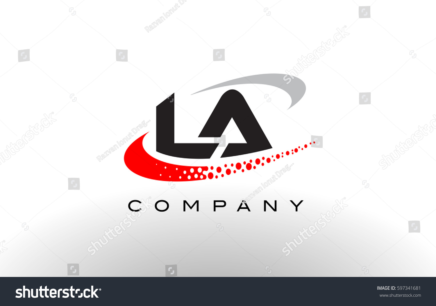 La Modern Letter Logo Design Creative Stock Vector 597341681 Shutterstock