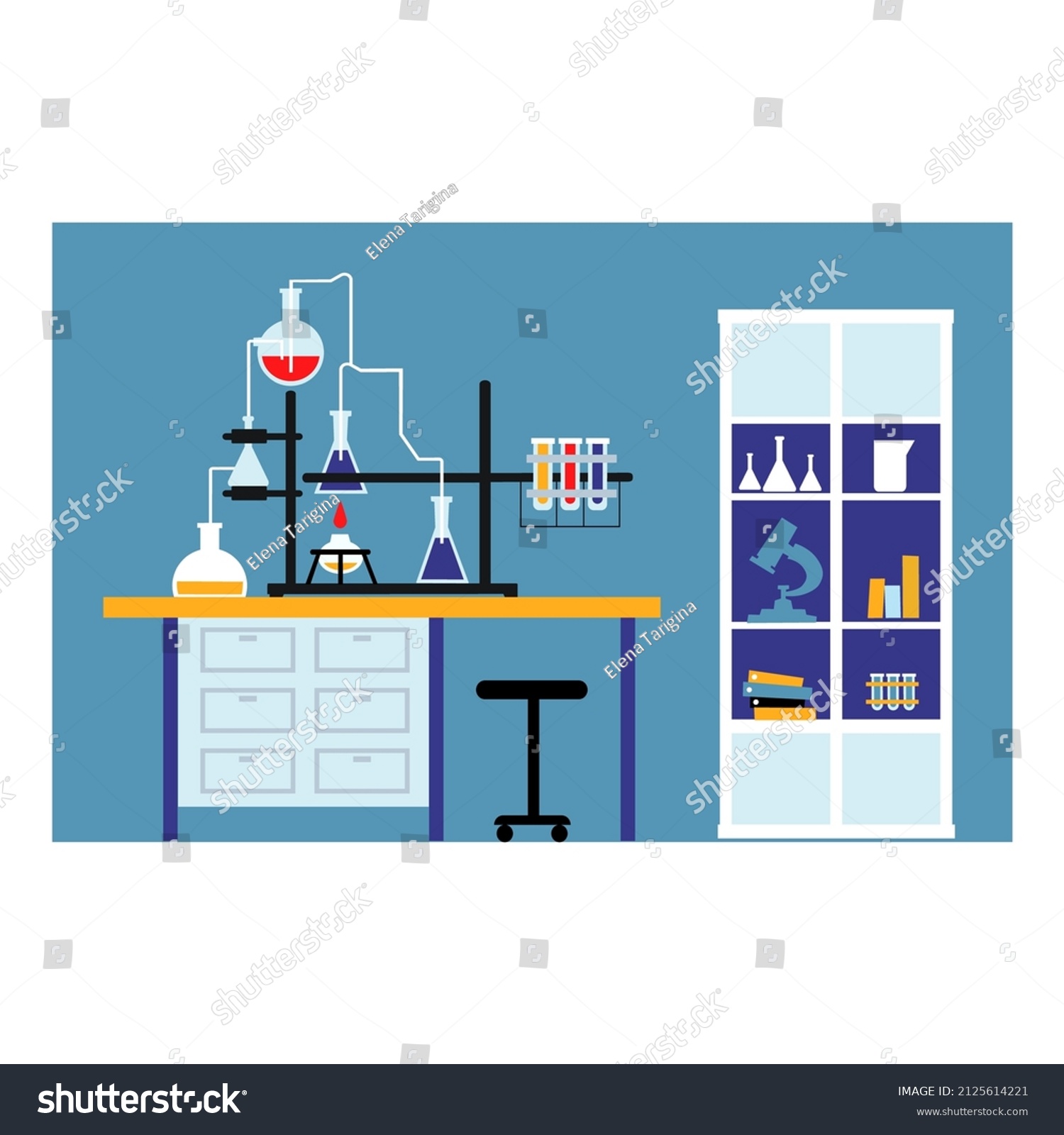 Lab Experiments Research Biochemistry Test Tubes Stock Vector (Royalty ...