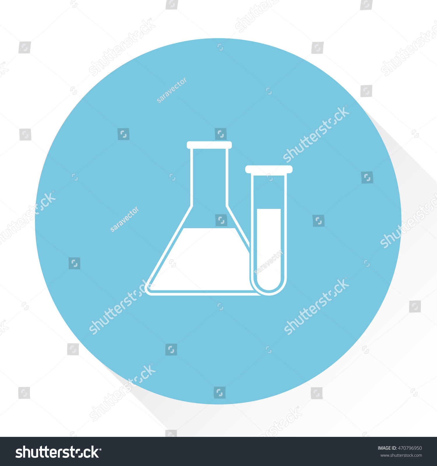 Lab Test Tube Button Stock Vector (Royalty Free) 470796950