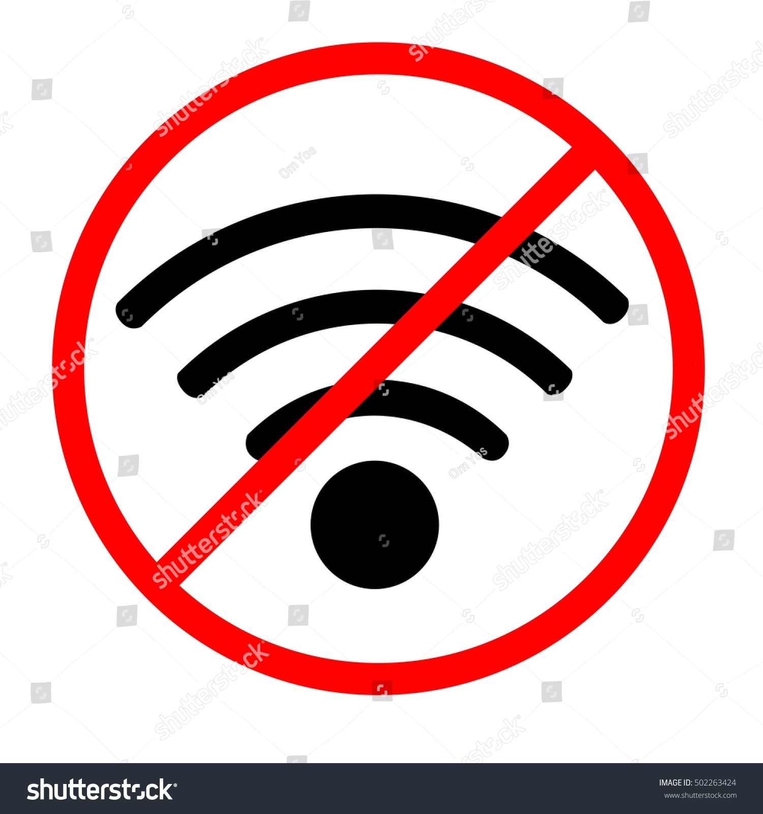 Lenen Leninisme Doorlaatbaarheid Label Sticker Sign No Internet Connection Stock Vector (Royalty Free)  502263424