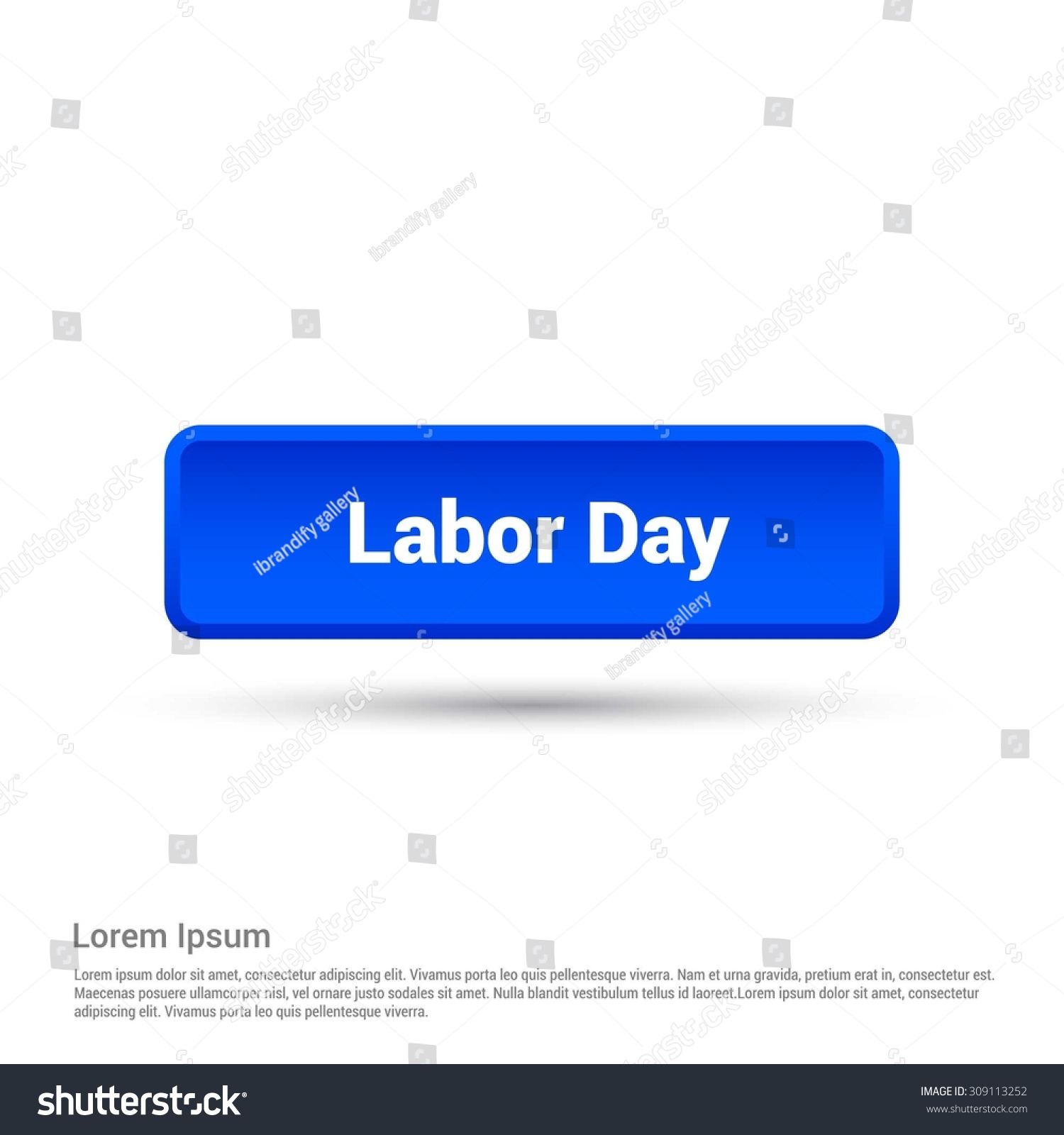 Labor Day Blue Button Vector Illustration Stock Vector (Royalty Free ...