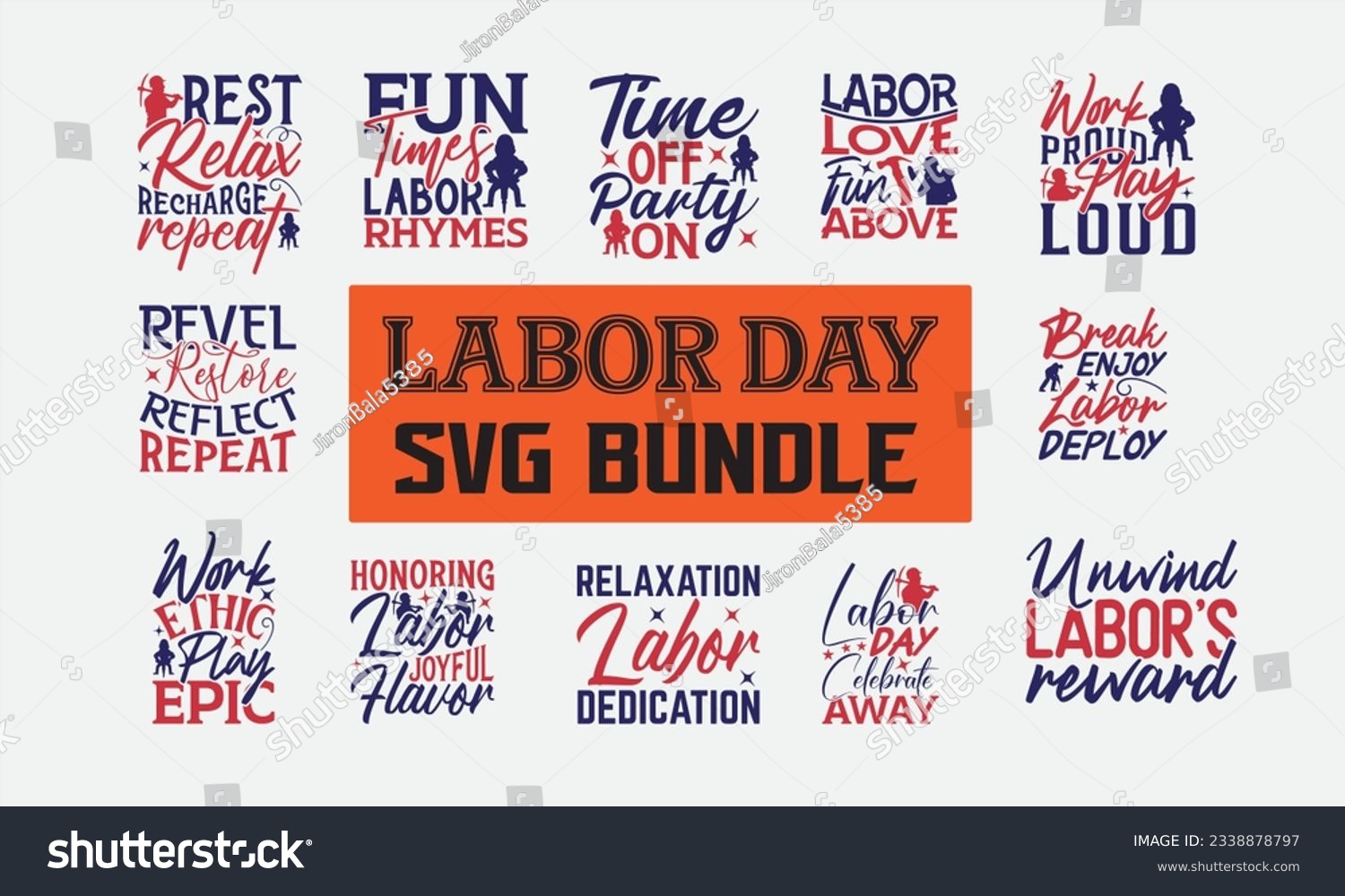 SVG of Labor Day SVG Bundle - labor day svg bundle, typography t shirt design, Illustration for prints on t-shirts, bags, posters, cards and Mug.
 svg