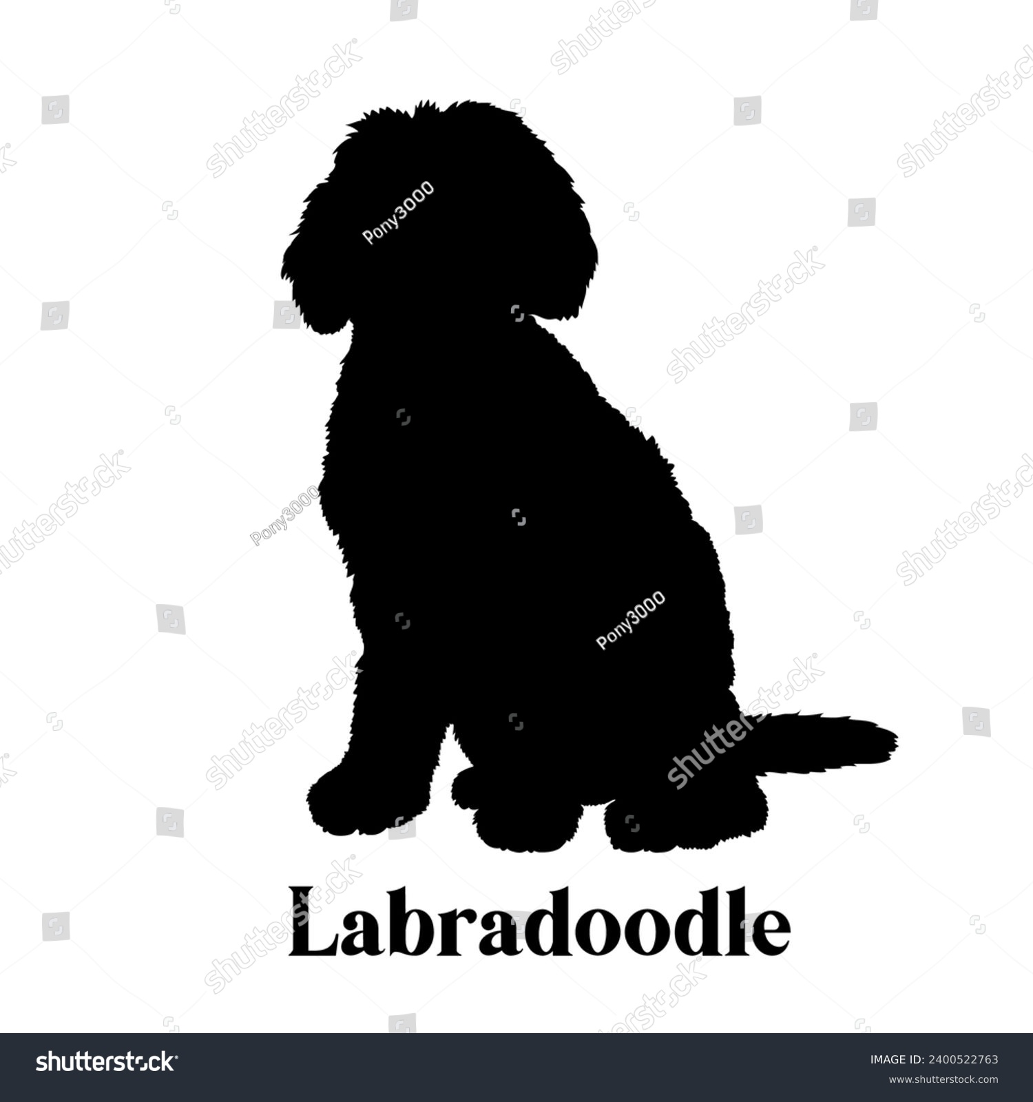 SVG of Labradoodle Dog Silhouette Vector breed svg