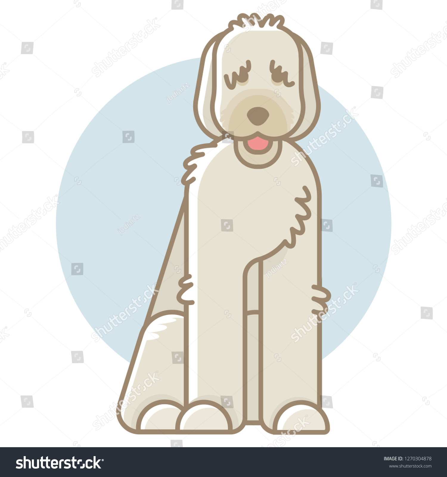 SVG of labradoodle logo and icon concept, labradoodle vector illustration. svg