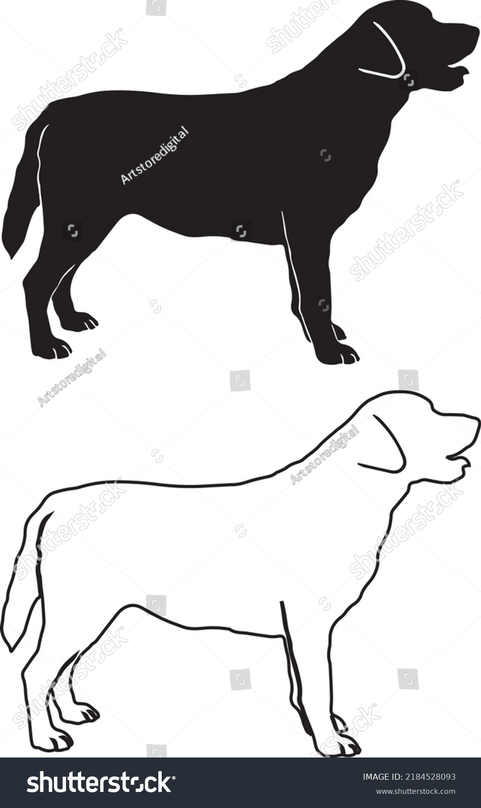 SVG of Labrador Retriever Outline 3 Dog Svg svg