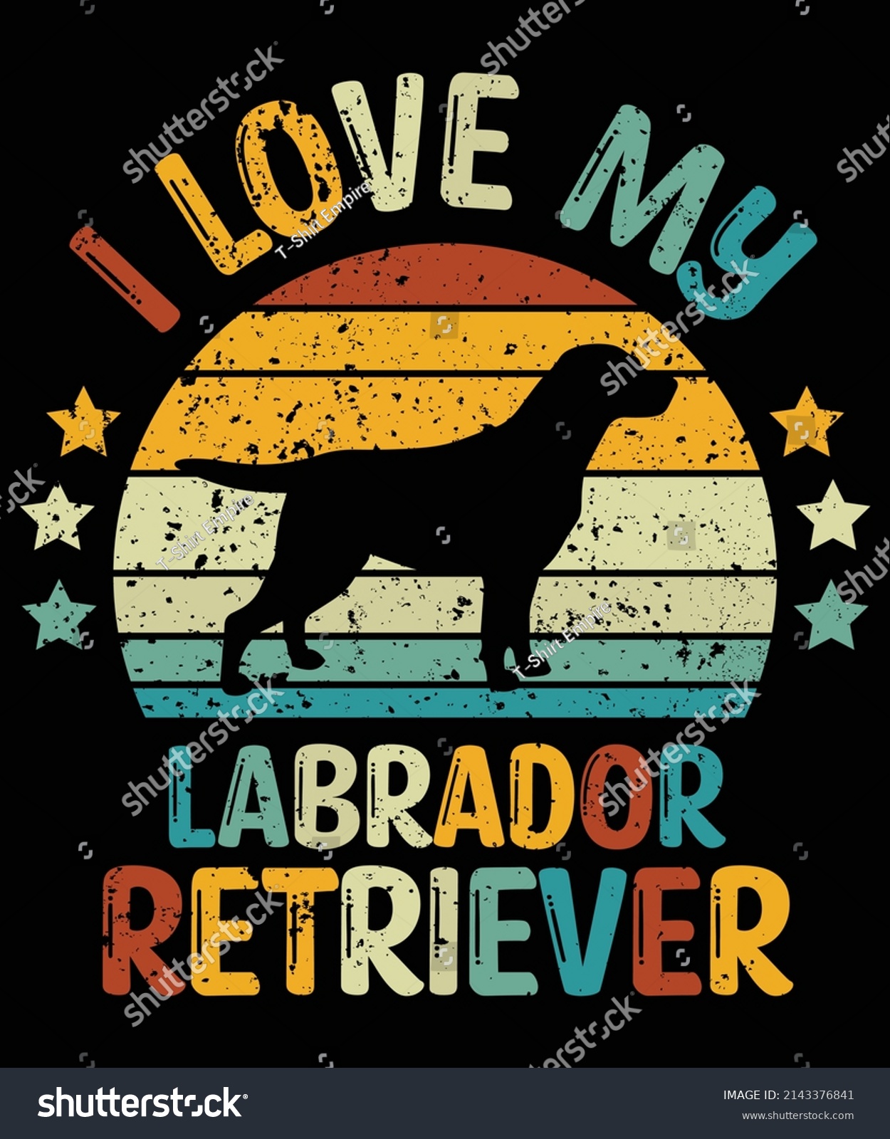 SVG of Labrador Retriever silhouette vintage and retro t-shirt design svg