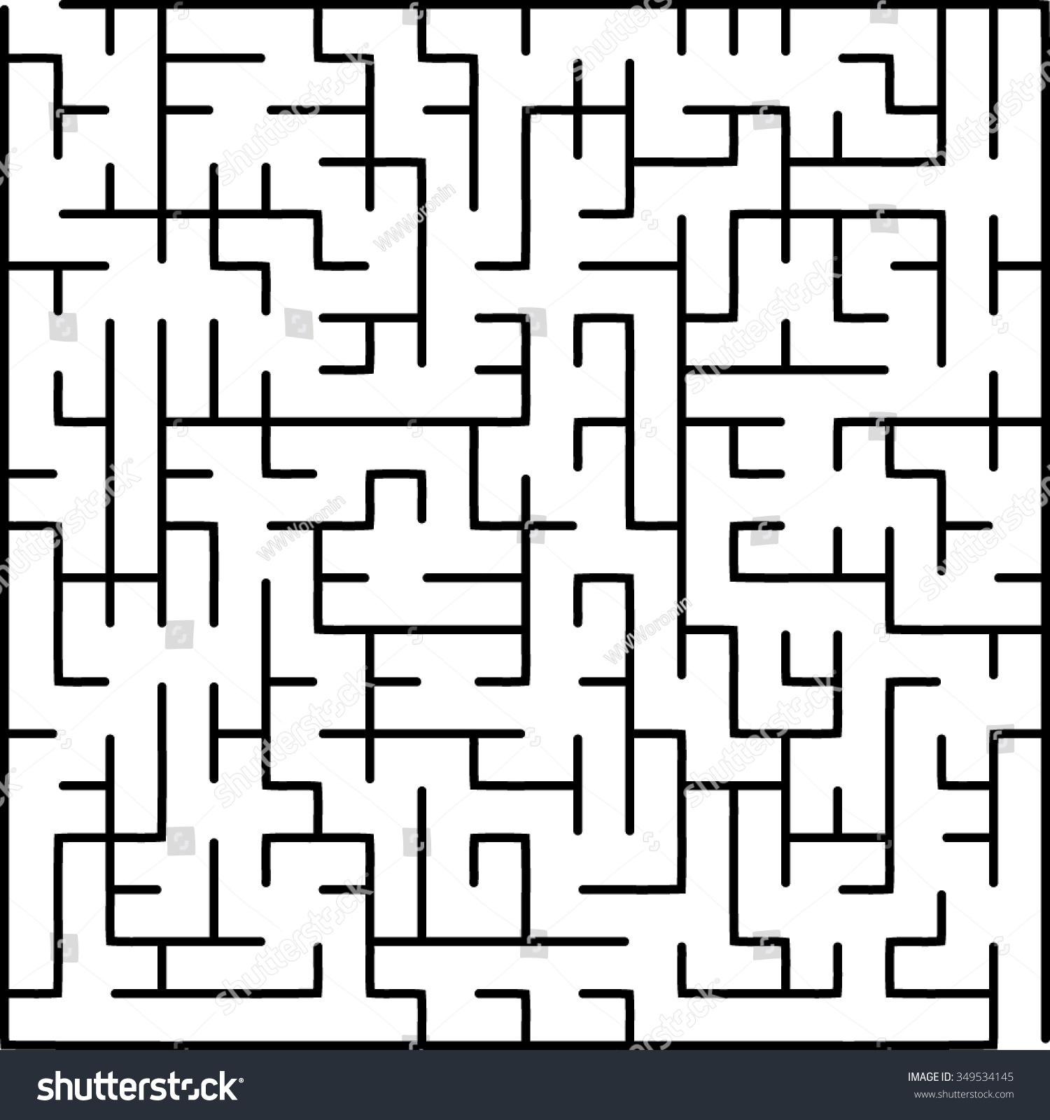 Labyrinth Medium Complexity Stock Vector 349534145 - Shutterstock