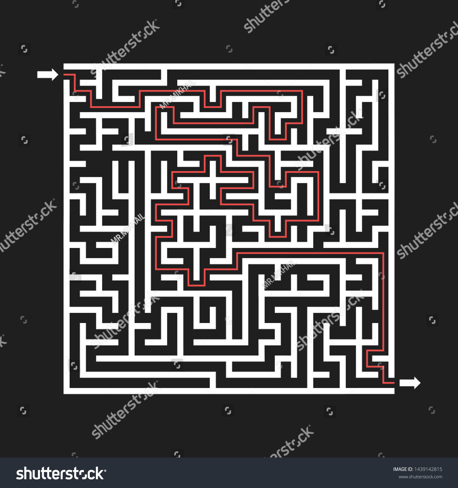 Labyrinth Shape Design Element Vector Illustration Stock Vector ...