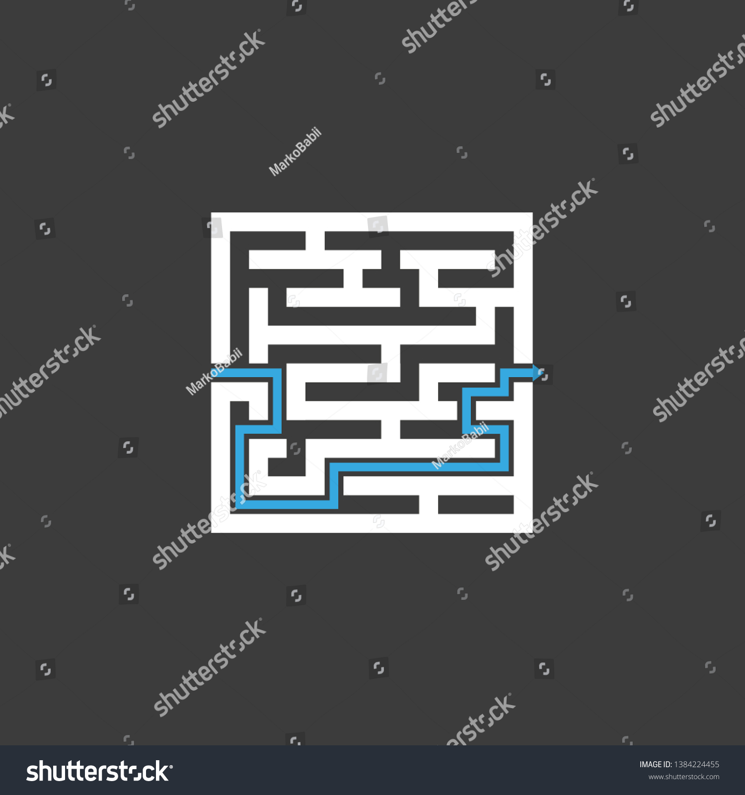 Labyrinth Shape Design Element Vector Illustration Stock Vector ...