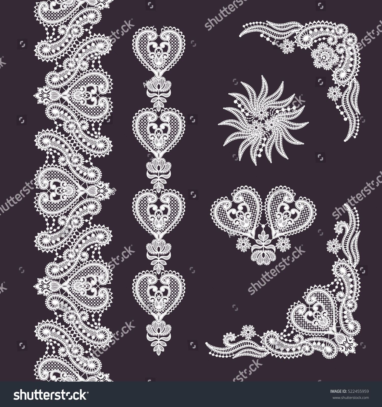 Lace Seamless Pattern Stock Vector (Royalty Free) 522455959