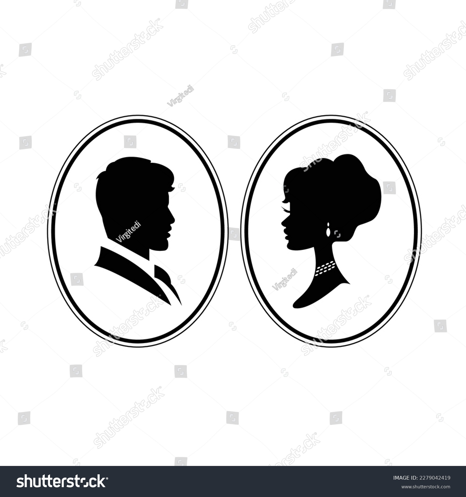 SVG of Ladies and gentlemen silhouette icon svg