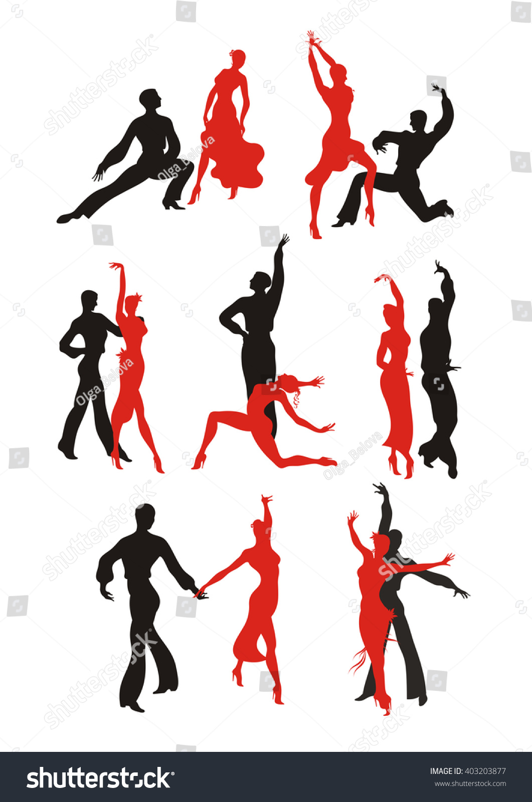 Lady Gentleman Dance Paso Doble Set Stock Vector 403203877 - Shutterstock