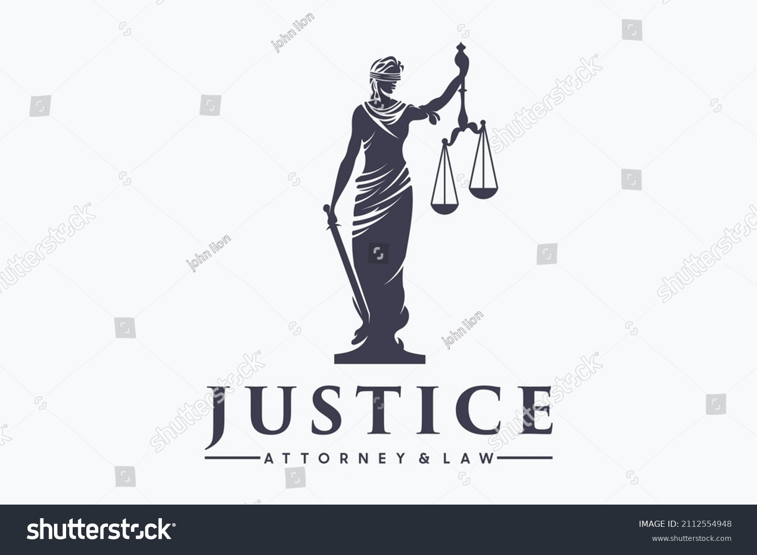 Lady Lawyers Woman Justice Logo Design Stock Vector (Royalty Free ...