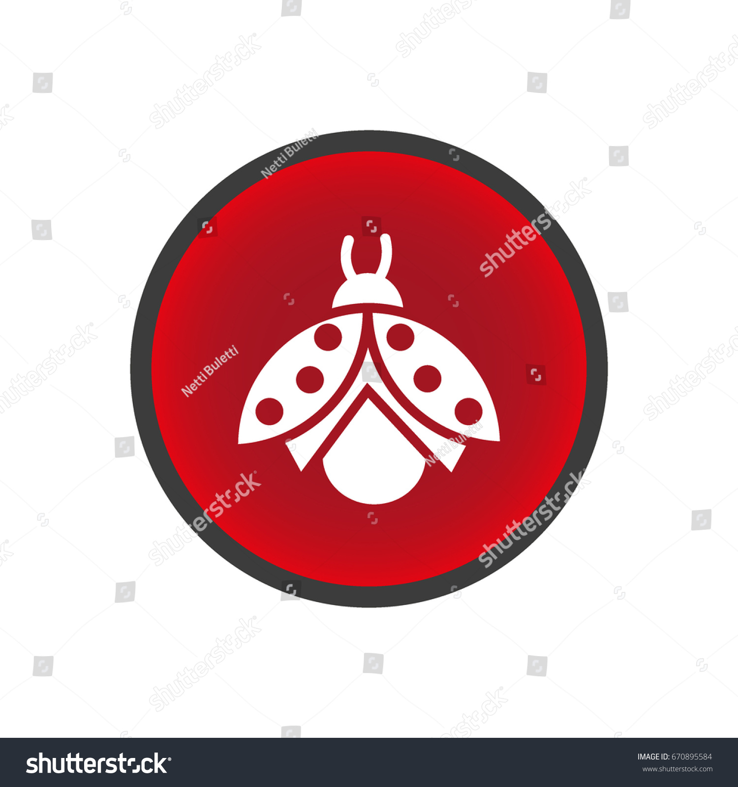 Ladybug Stock Vector Royalty Free 670895584 Shutterstock