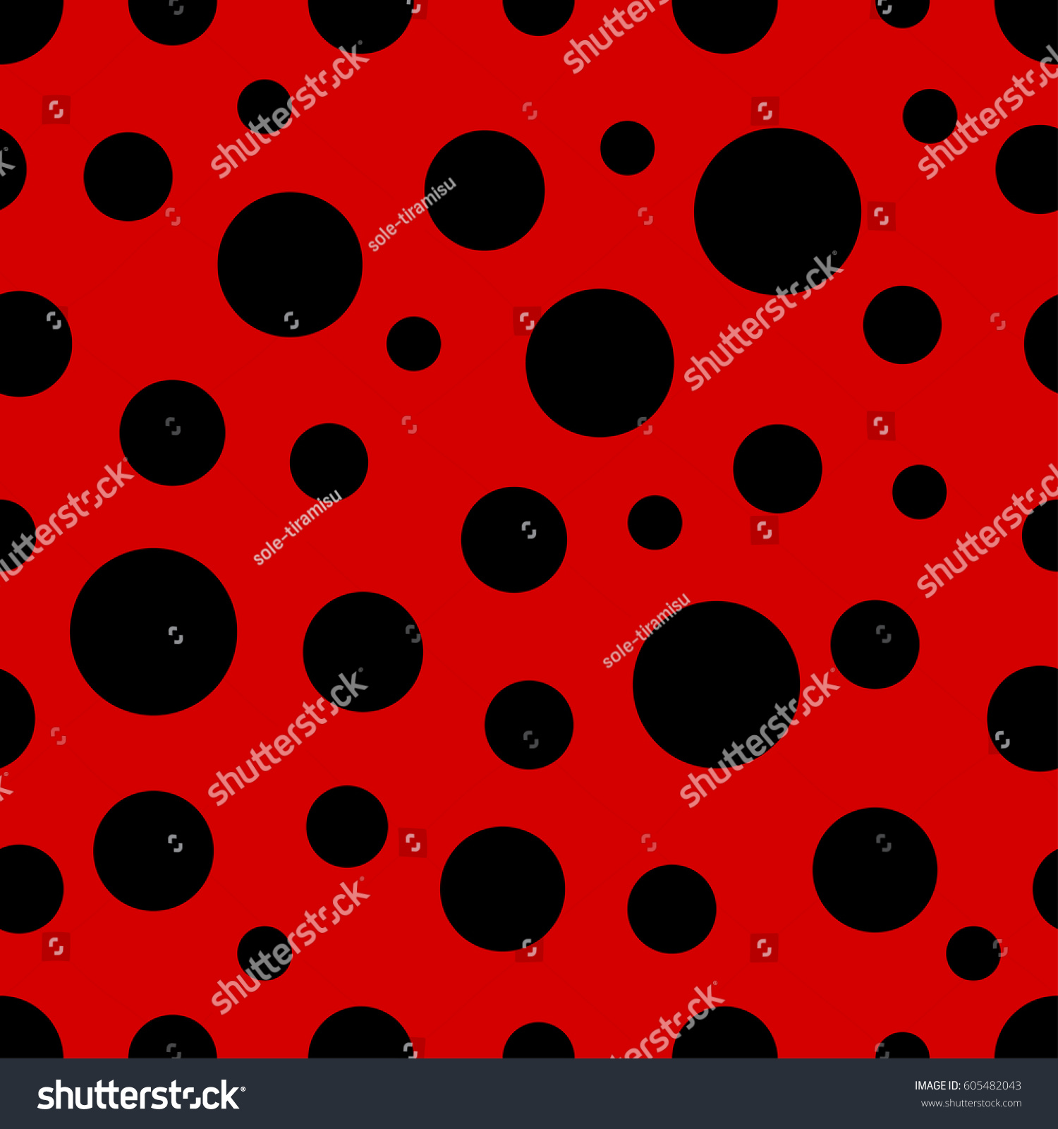 Ladybug Pattern Seamless Vector Stock Vector (Royalty Free) 605482043