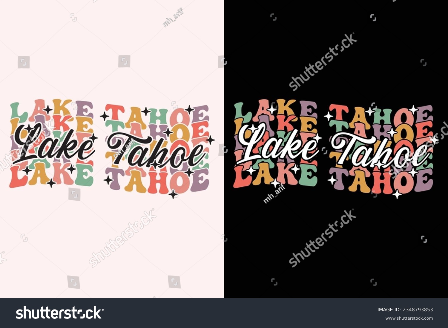 SVG of Lake Tahoe EPS t shirt design svg