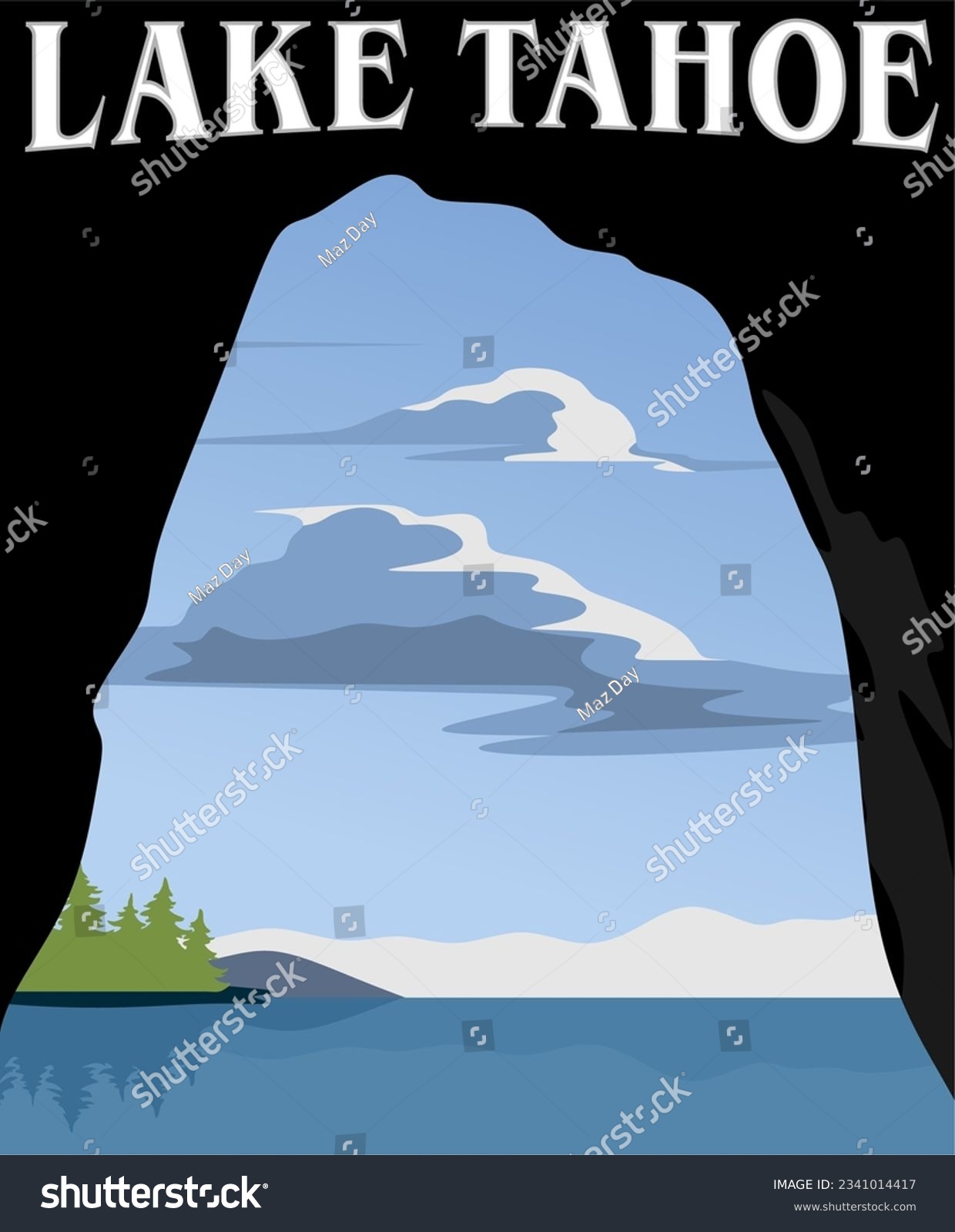 SVG of Lake Tahoe United States of America svg