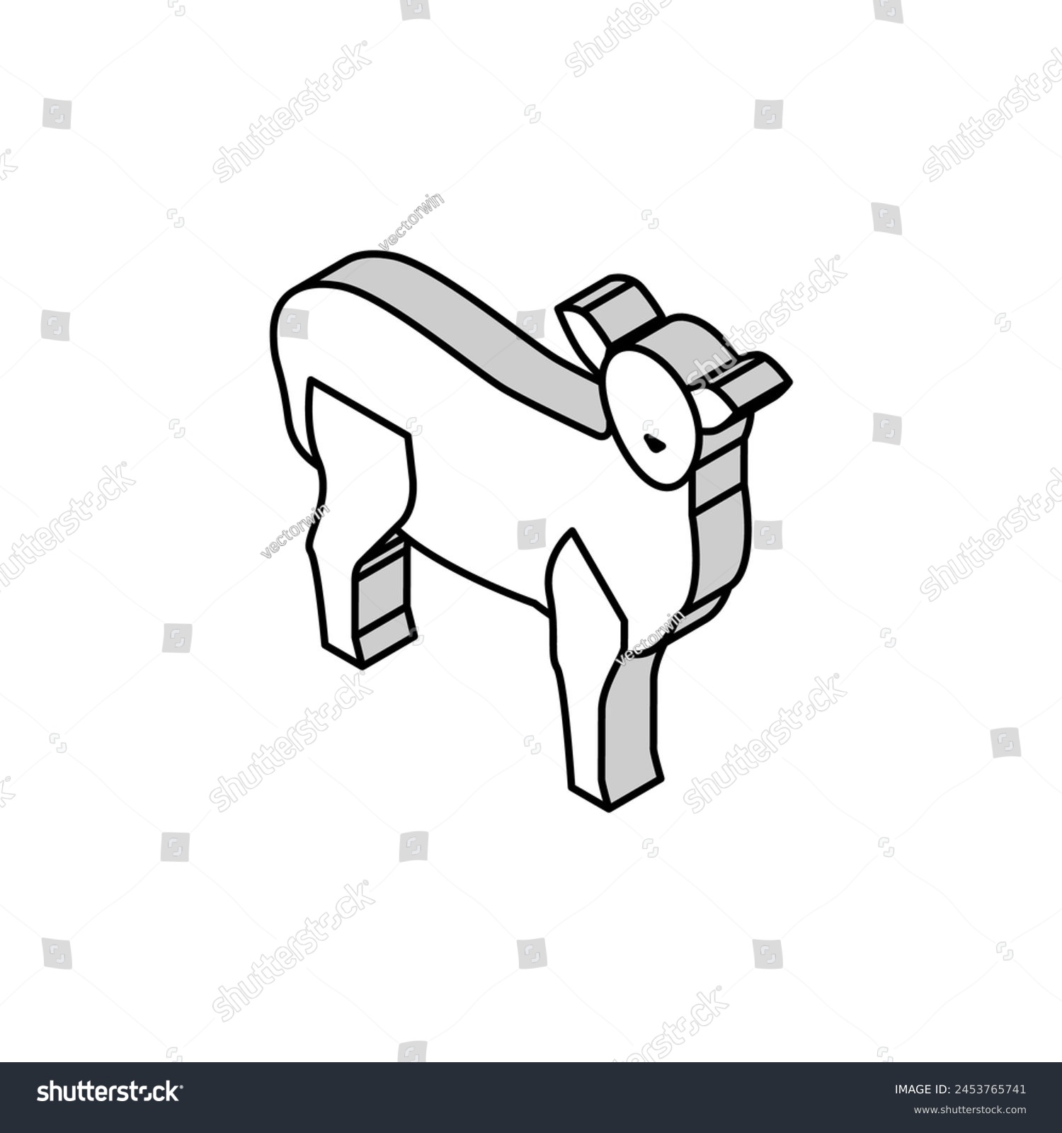 SVG of lamb domestic farm animal isometric icon vector. lamb domestic farm animal sign. isolated symbol illustration svg