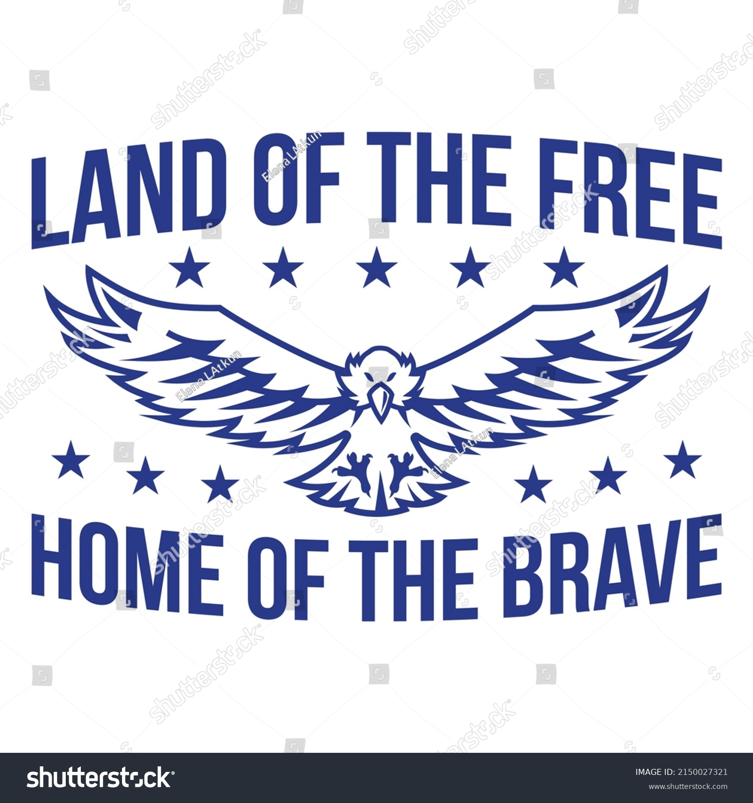 SVG of Land Of The Ffree Home Of The Brave Badge. High quality vector svg