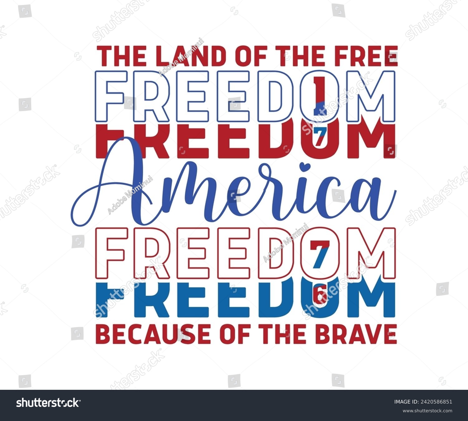 SVG of Land Of The Free Because Of The Brave American Freedom Svg,Independence Day,Patriot Svg,4th of July Svg,America Svg,USA Flag Svg,4th of July Quotes,Freedom Shirt,Memorial Day,Svg Cut Files, svg