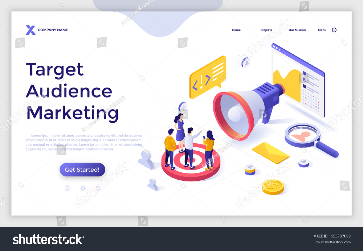 858 Target audience isometric Images, Stock Photos & Vectors | Shutterstock