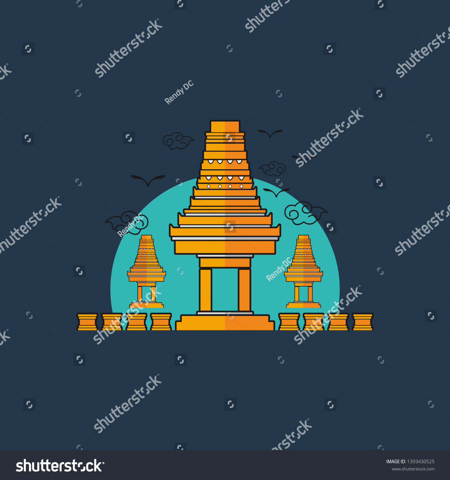 Landmark Icon Vector Yogya Candy Stock Vector (Royalty Free) 1393430525 ...