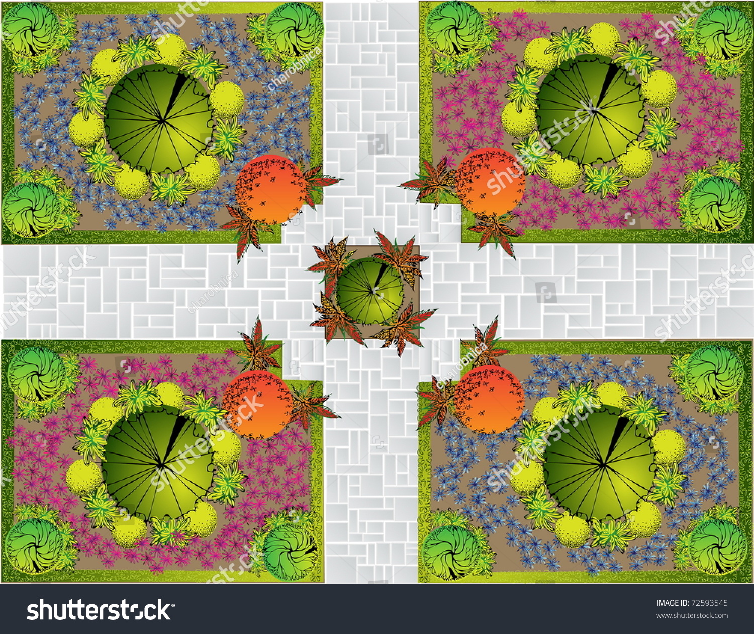 Landscape Plan Stock Vector (Royalty Free) 72593545 - Shutterstock