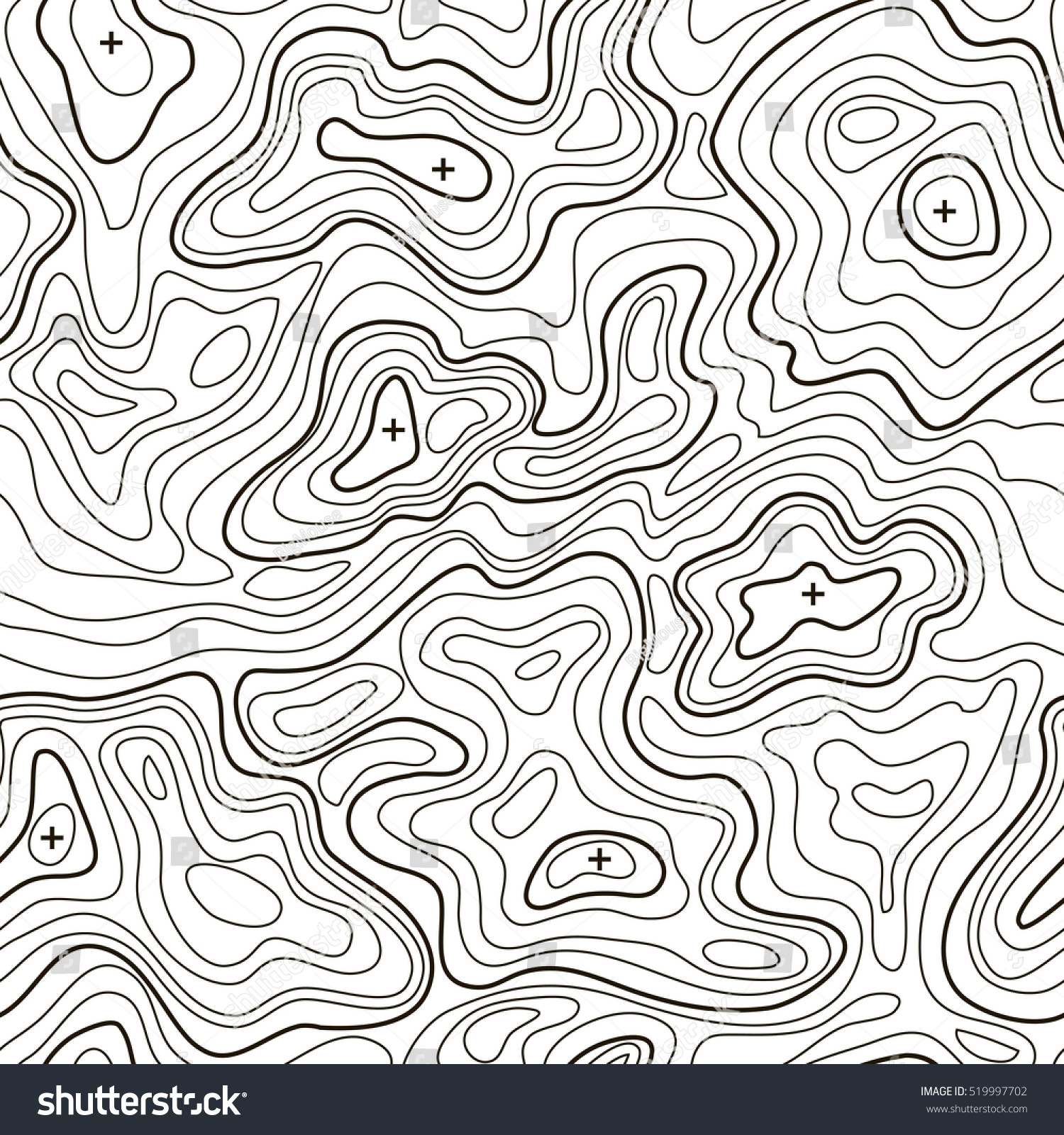 Line Texture Vector : Landscape topographical map line mountain texture stock