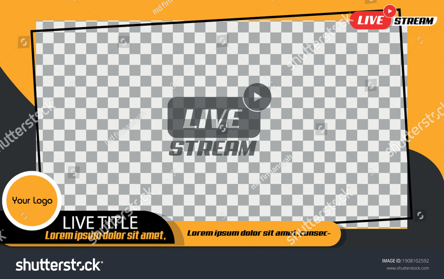 Landscape 169 Video Frame Streaming Video Stock Vector (Royalty Free